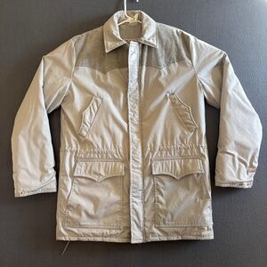 Vintage Walls Blizzard Pruf Barn Coat Suede Yoke Snap/Zip Closure Size Med Tall